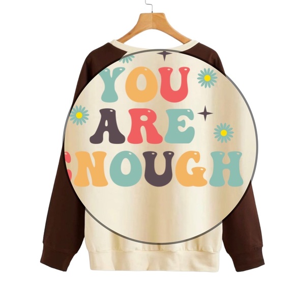 Normalize differences mental health raglan pullover sweatshirt oversized medium - Picture 5 of 10